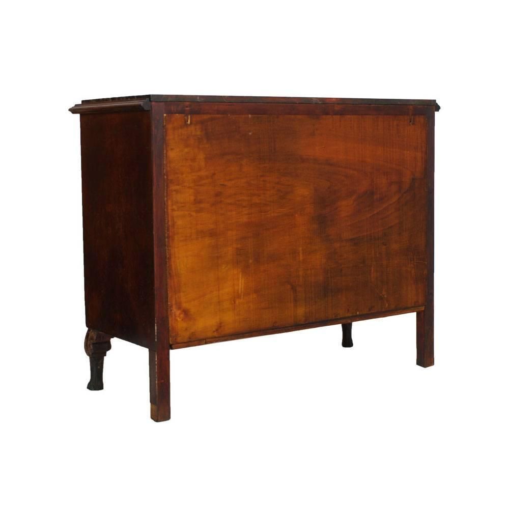 1910s Venetian Eclectic  Period Art Nouveau Commode Dresser In Burl Walnut With Marble Top photo Furniture