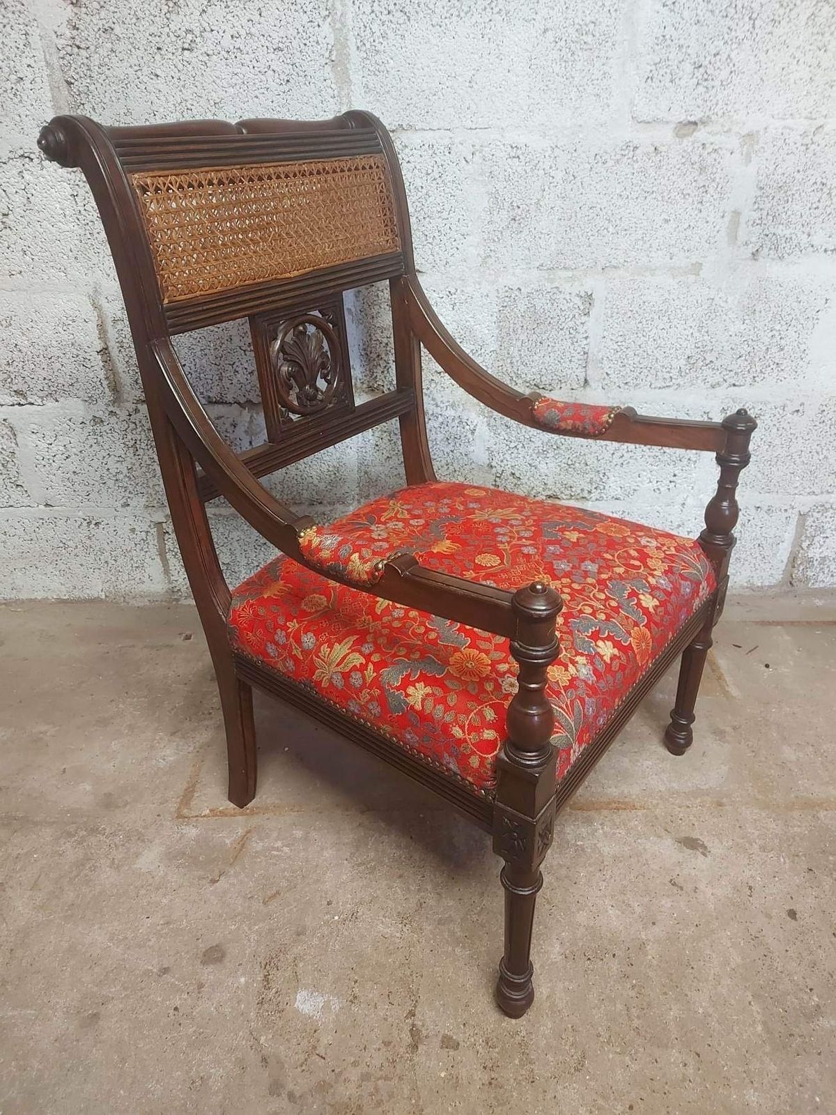 Pair Of Edwardian Rattan Back Library Armchairs photo Furniture