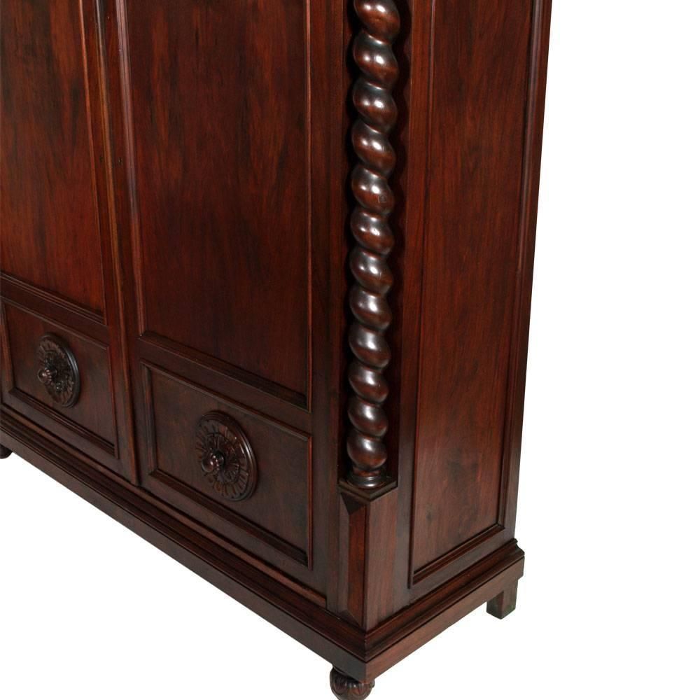1890s Renaissance Revival Cupboard Wardrobe In Carved Walnut Finished To Wax photo furniture