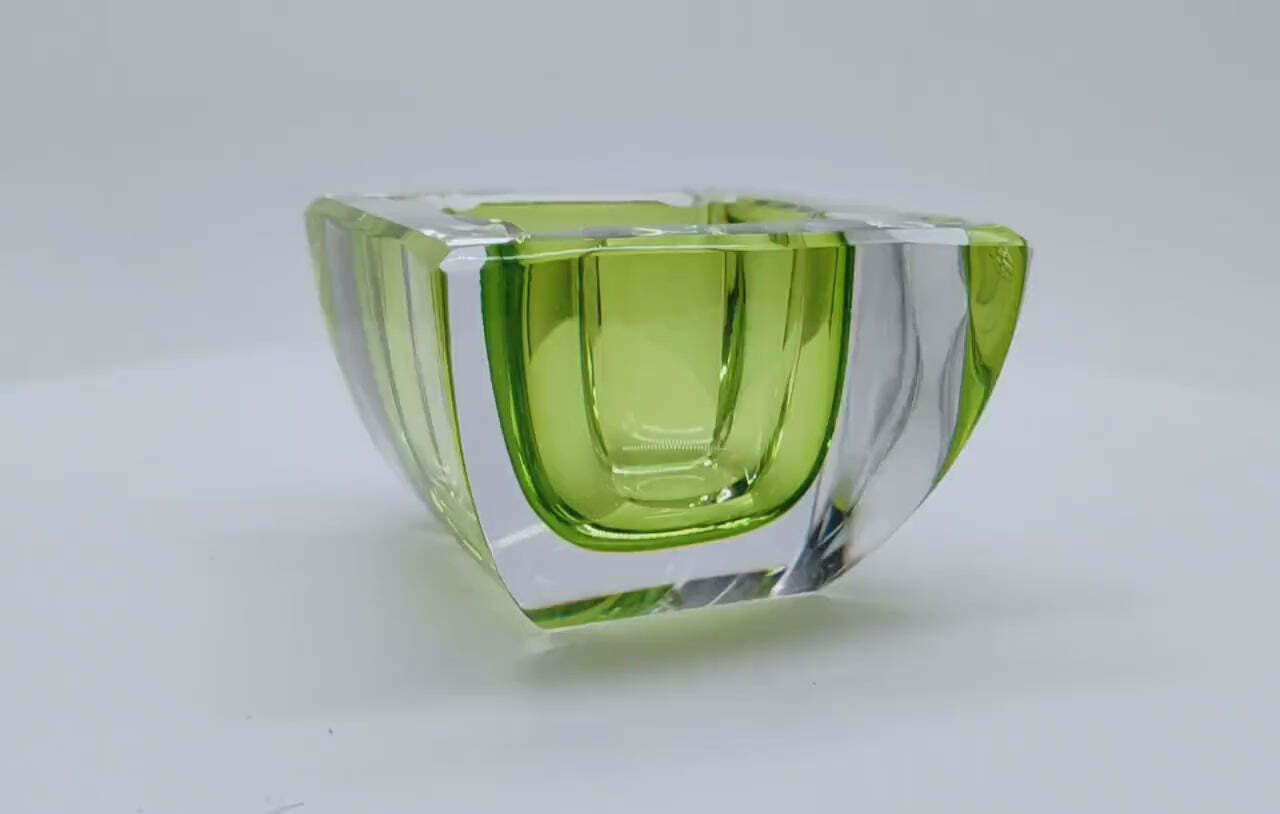 1960s Square Ashtray Or Catch All In Lead Crystal By Val Saint Lambert. Made In Belgium. photo furniture