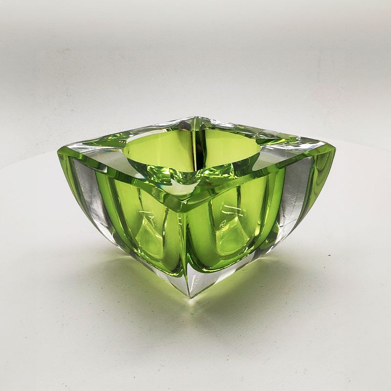 1960s Square Ashtray Or Catch All In Lead Crystal By Val Saint Lambert. Made In Belgium. photo vinterior