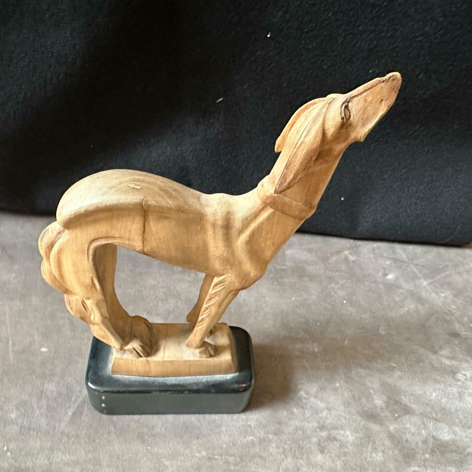 A 1930s Stylish Art Deco Hand Carved Figure Of A Greyhound photo buy