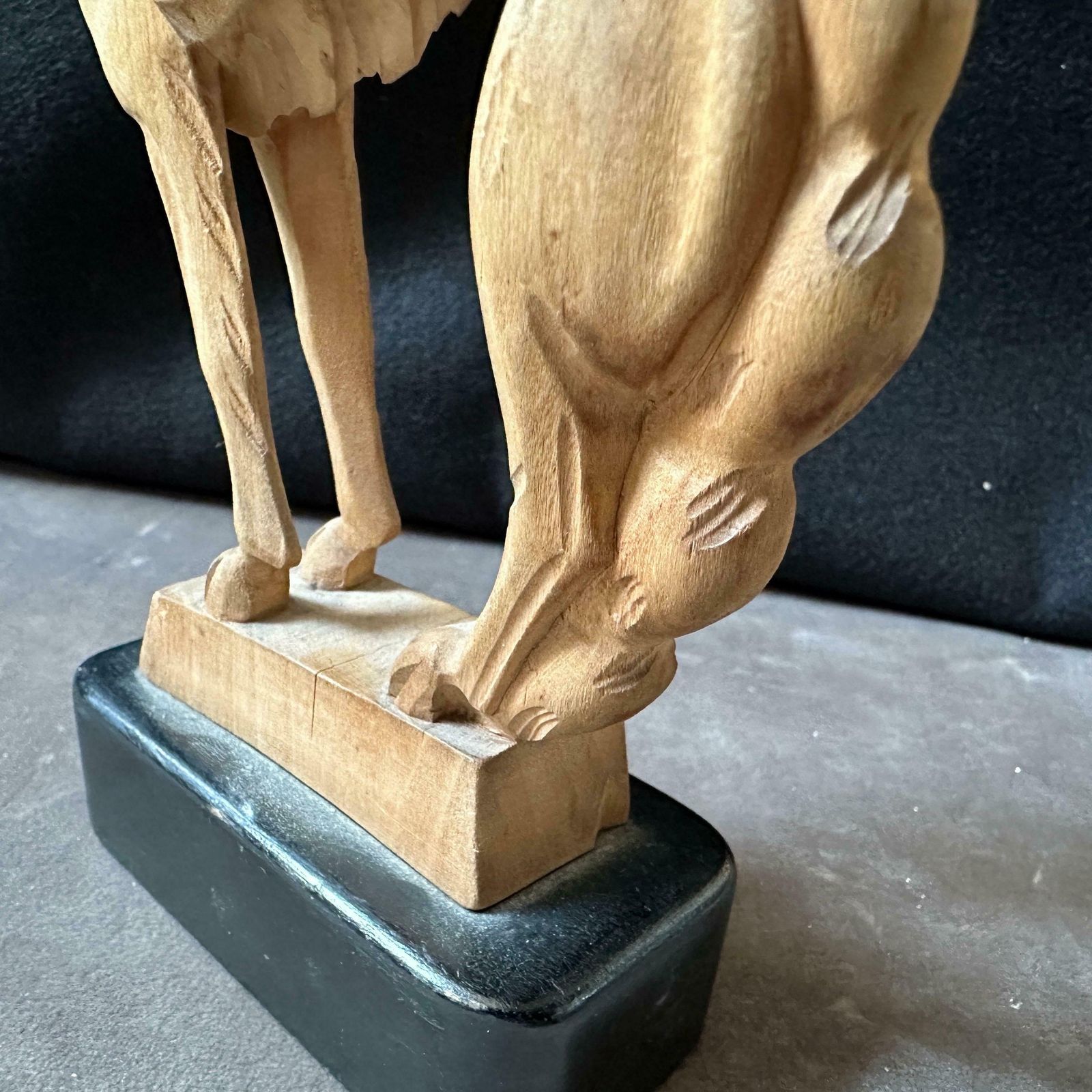 photo for sale A 1930s Stylish Art Deco Hand Carved Figure Of A Greyhound