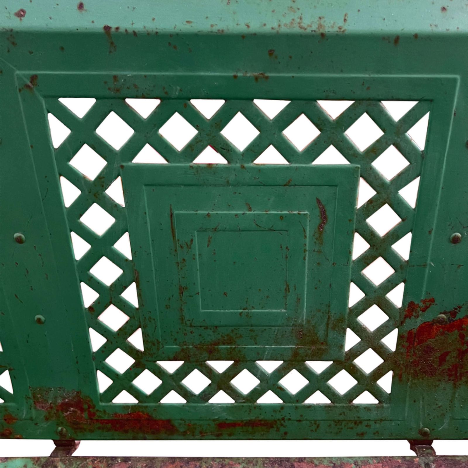 American Porch Glider With Original Green Paint, 1950s By Bunting photo Garden Furniture