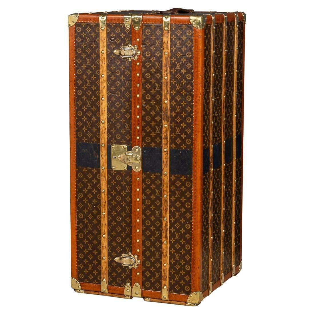 20th Century Louis Vuitton Wardrobe Trunk In Monogram Canvas, France C.1930