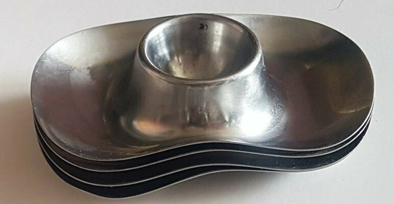 Egg Cup Salt And Pepper Shakers By Wilhelm Wagenfeld For Wmf, 1960s, Set Of 5