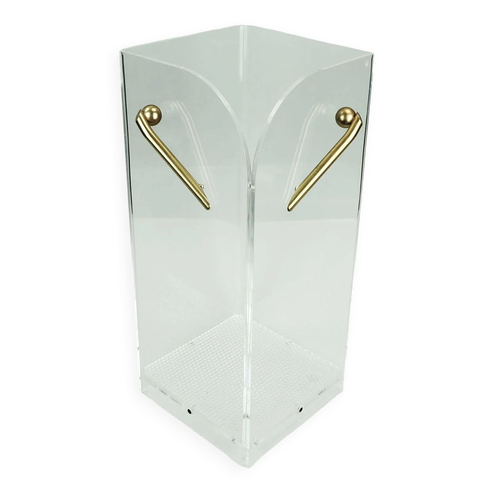 Transparent Lucite Acrylic Umbrella Stand 1980s 1990s Post Modern Design