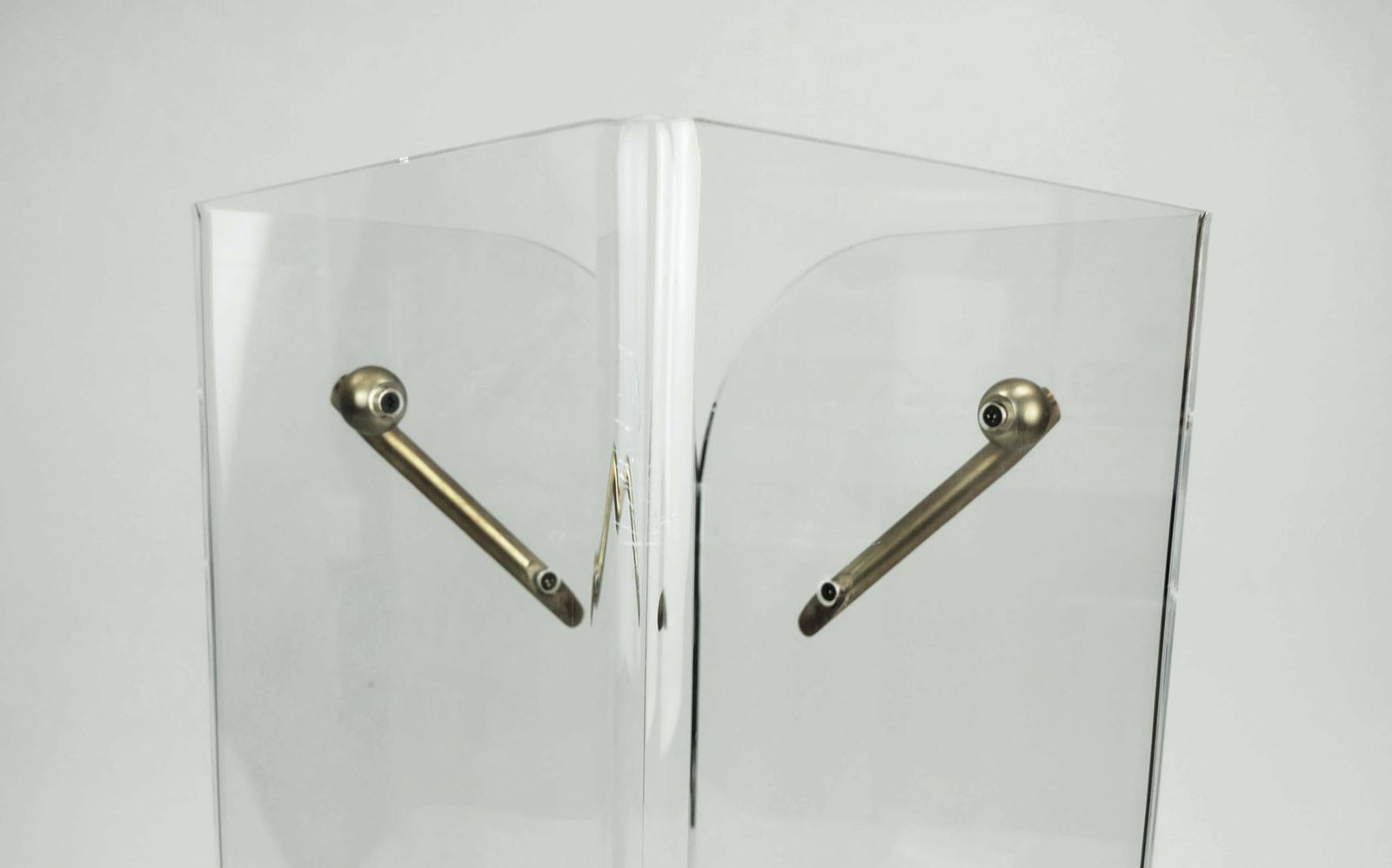 Transparent Lucite Acrylic Umbrella Stand 1980s 1990s Post Modern Design photo vinterior