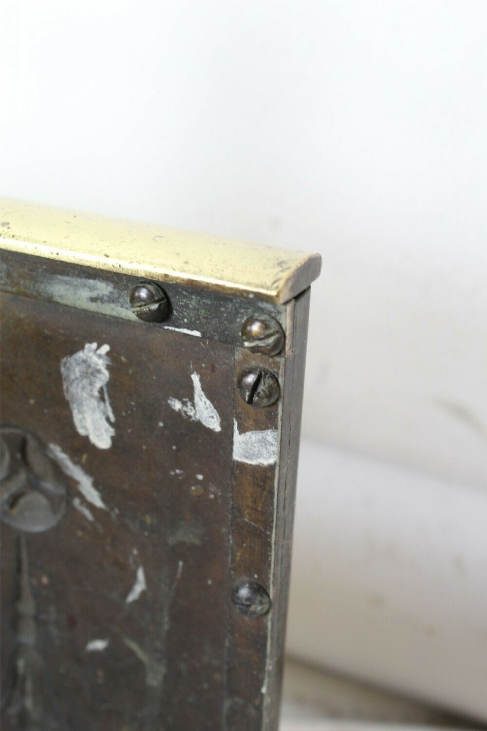 photo for sale Large (4ft6) Victorian Brass Neoclassical Fire Fender