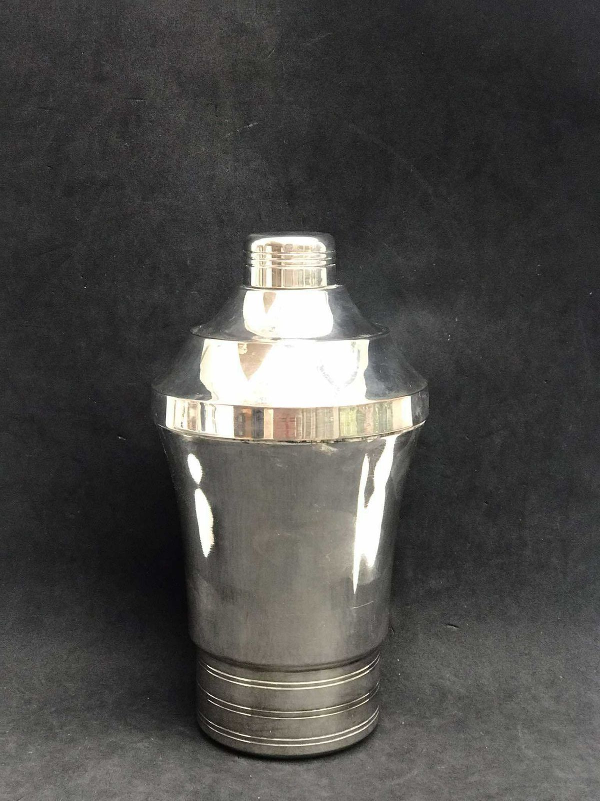 Large Cocktail Shaker Vintage Cocktail Silver Art Deco Silver Plated Metal, Bar Accessories, Martini Shaker, Vintage Barware, Mid Centurt photo furniture