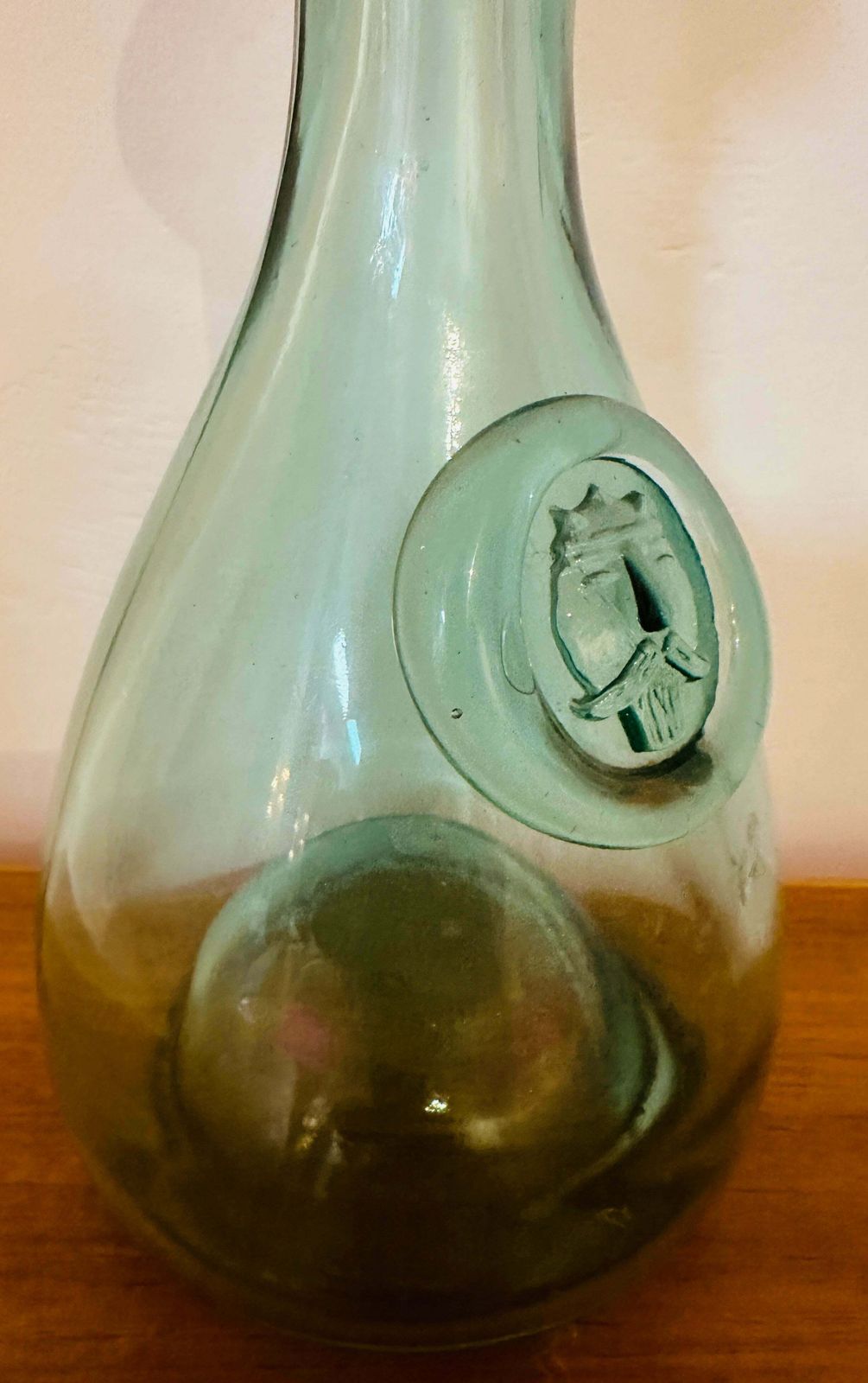 Vintage 1960s Pale Green Danish Holmegaard Glasværk "Viking" Carafe Designed By Ole Winther photo vintage