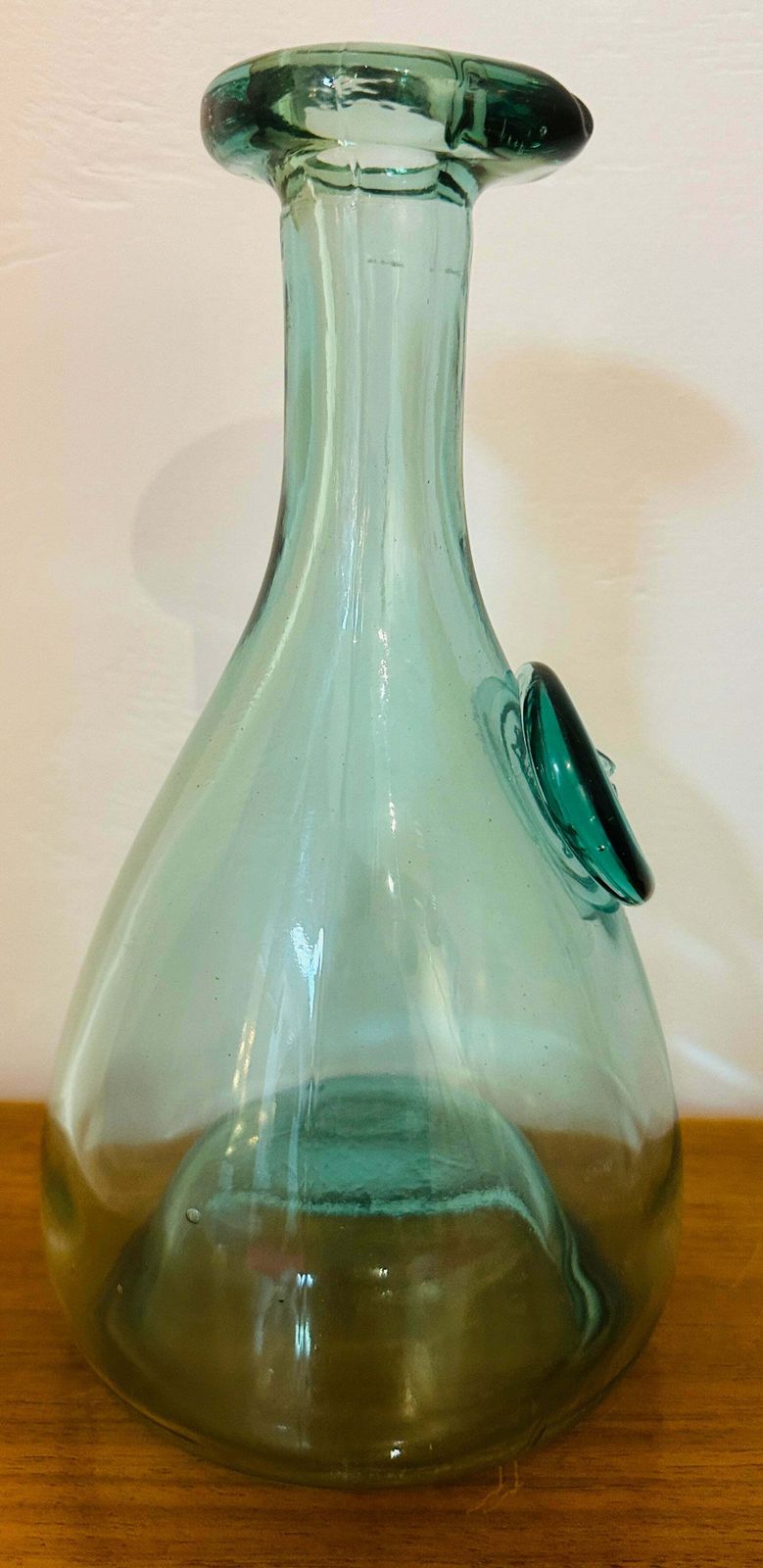 photo for sale Vintage 1960s Pale Green Danish Holmegaard Glasværk "Viking" Carafe Designed By Ole Winther