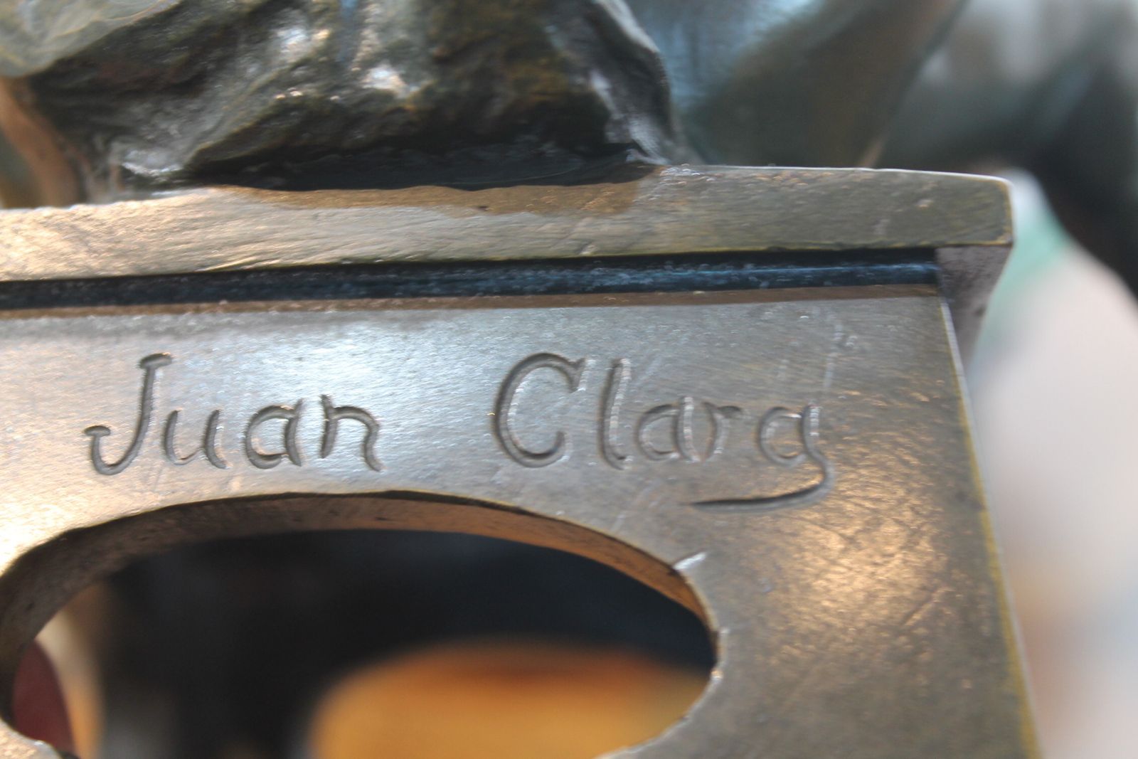 Juan Clara Fine Bronze. Circa 1900. Signed, Numbered And Factory Lozenge Stamp. photo furniture