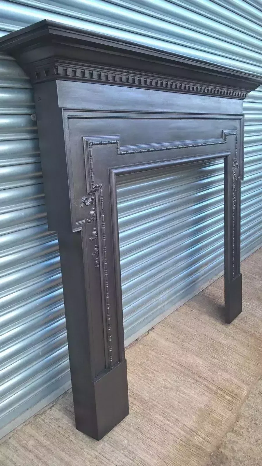Restored Victorian Cast Iron Fireplace Mantel Fireplace Surround.. photo Home Fixtures