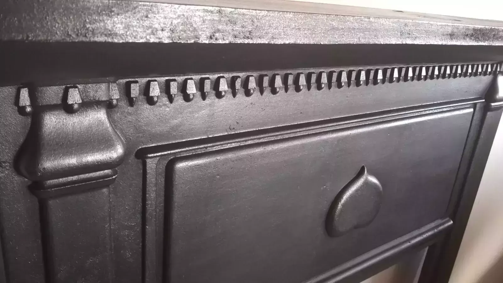 Home Fixtures Arts And Crafts Edwardian Cast Iron Fireplace Mantel Surround 1908. Voysey photo