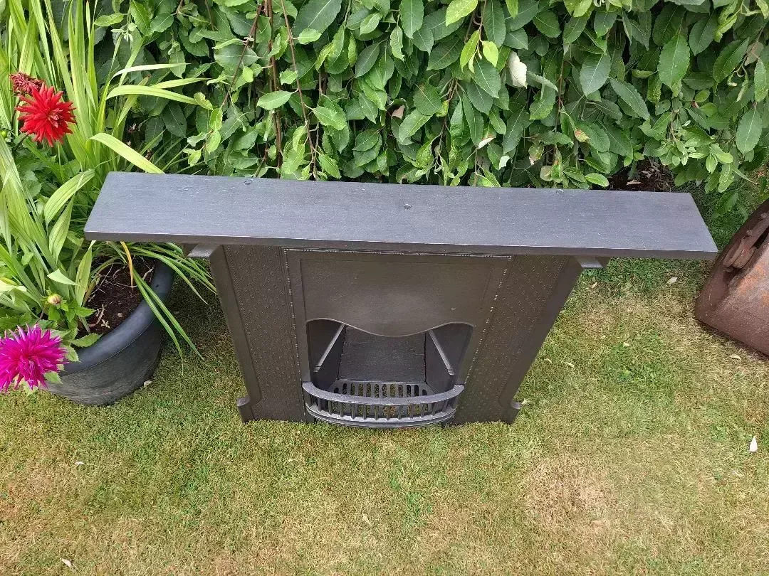 Cast Iron Combination All In One Fireplace. Circa1915. Cast Iron Fire Surround photo buy