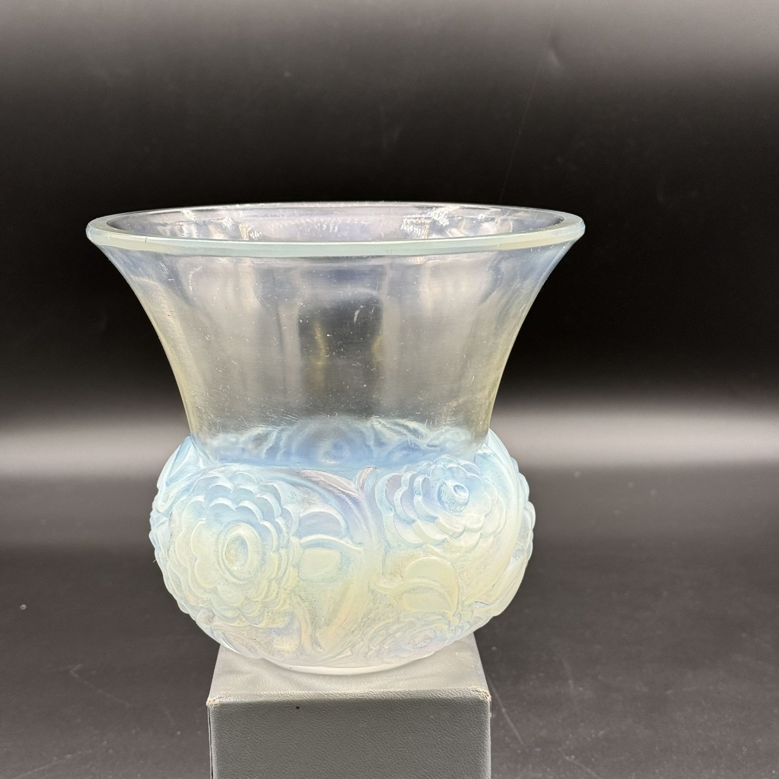 An Opalescent Glass Renoncules Vase By R.Lalique