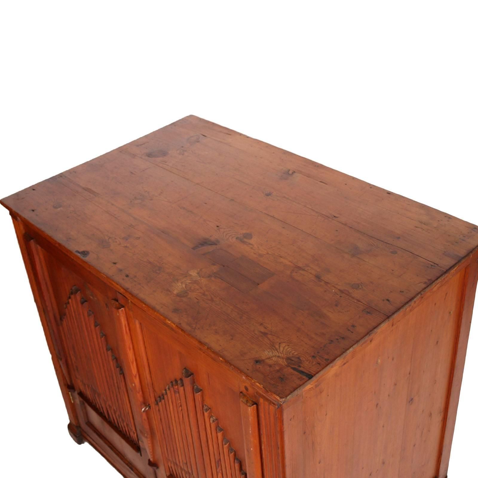 Early 19th Century Credenza Sideboard Of Church, Larch, Restored Polished To Wax photo 4327.6