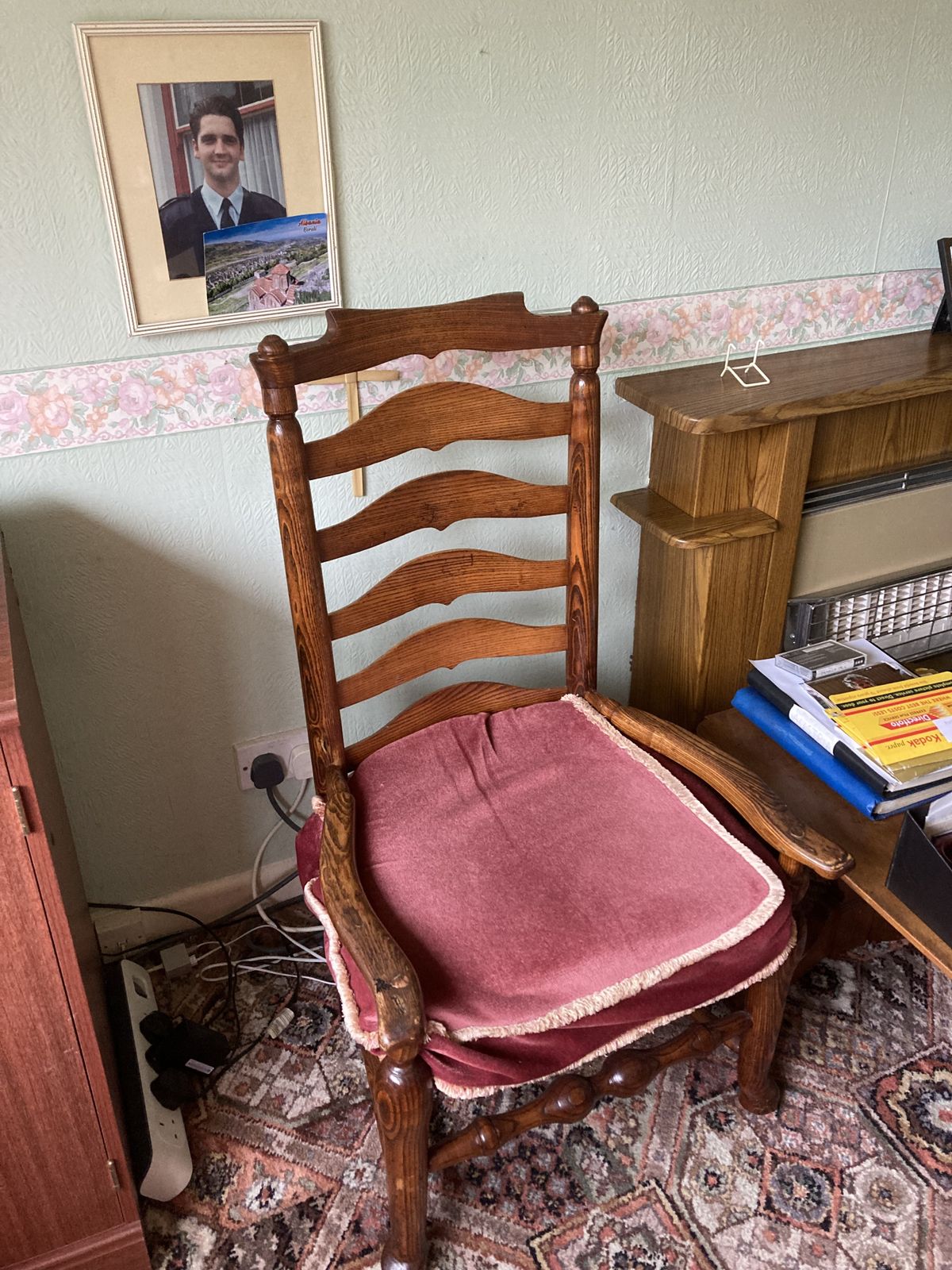 Ladder Back Oak Low Chair