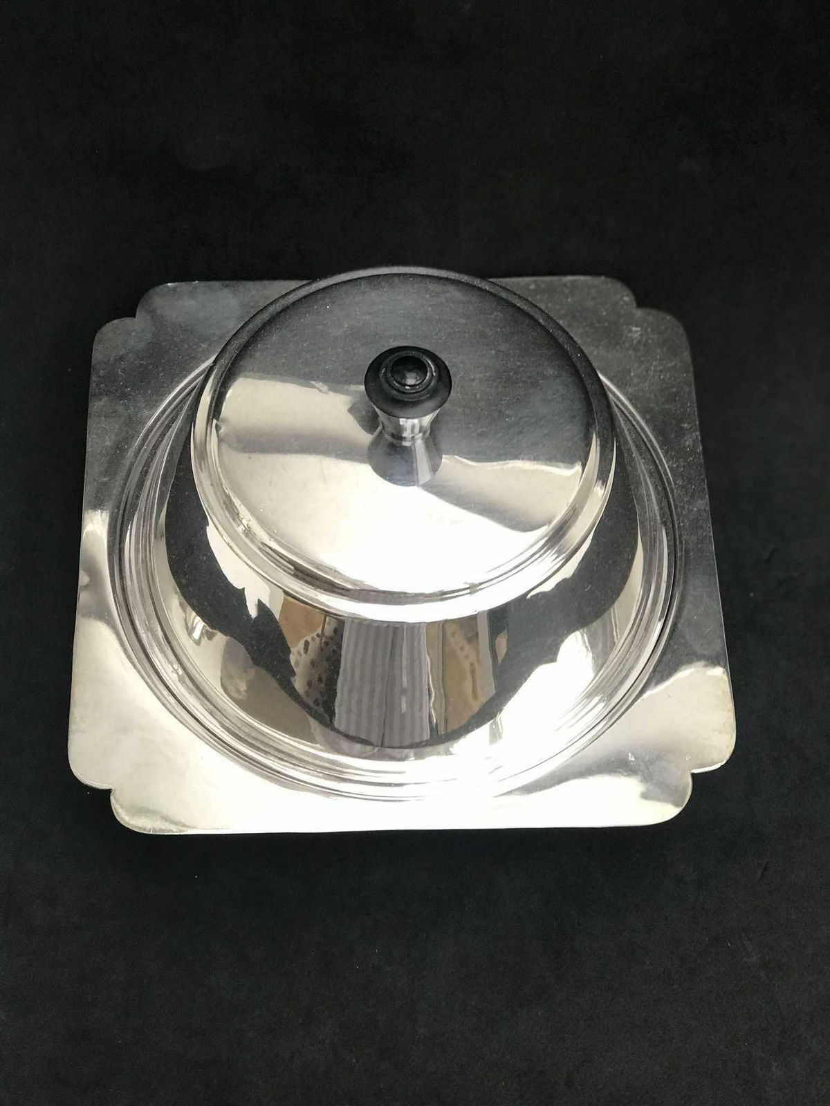 Muffin Dish Warmer Candy Dish Silver Plated England 1900s, Lidded Bowl Butter Dish With Lid Edwardian Wedding Gift For Mom British Gift photo vinterior