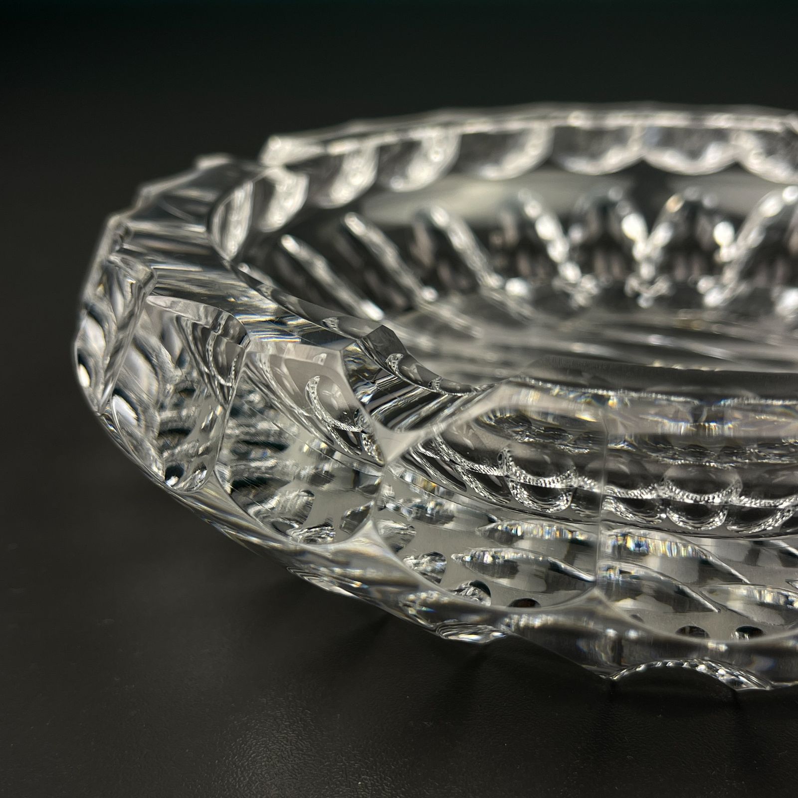 Vintage Bohemian Glass Ashtray By Bohemia Crystal, Czechoslovakia, 1970s photo for sale