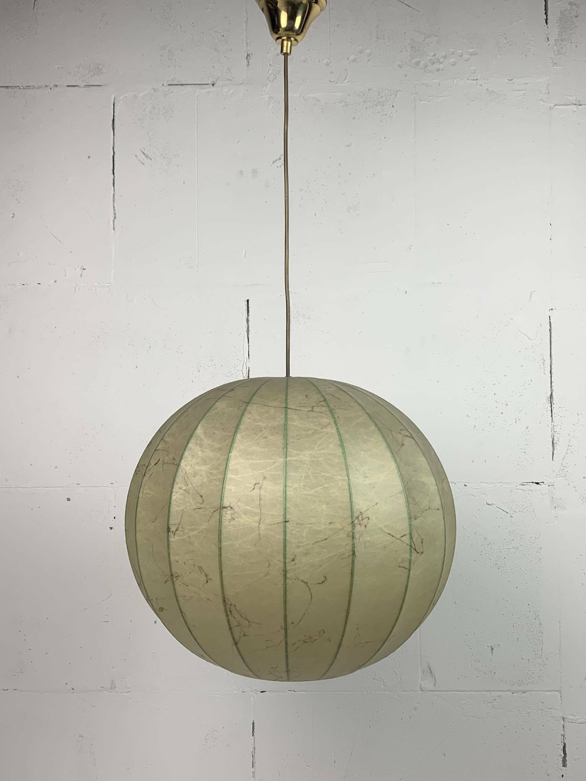 Mid Century Space Age Cocoon Hanging Pendant Lamp In The Style Of Achille Castiglioni, 1960s photo for sale