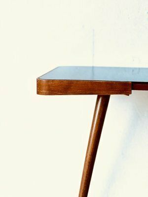photo vinterior Vintage Coffee Table With Opaxite Glass From Interiér Praha, 1960