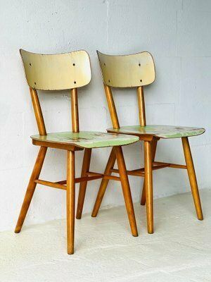 819.0 Eetkamerstoelen Van Ton, 1960, Set Van 4 photo