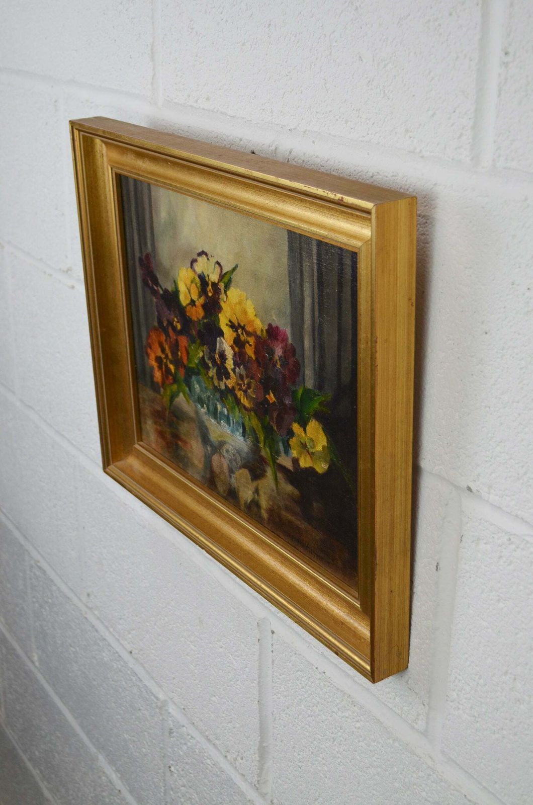 Vintage Still Life Oil On Board   Marjorie Mammatt photo for sale