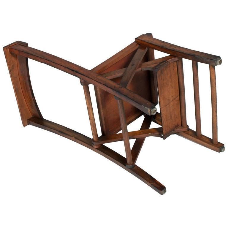 Church Chair Faldstool Art Nouveau Santo Antonio Cathedral Wax Polished photo vinterior