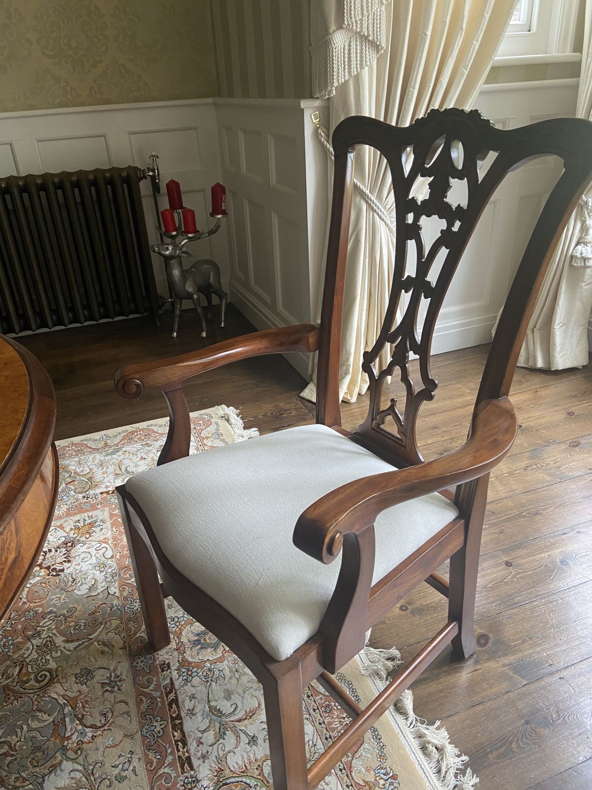 10 Seater Vintage Marquetry Burr Walnut Dinning Table And Chairs photo 4999.05