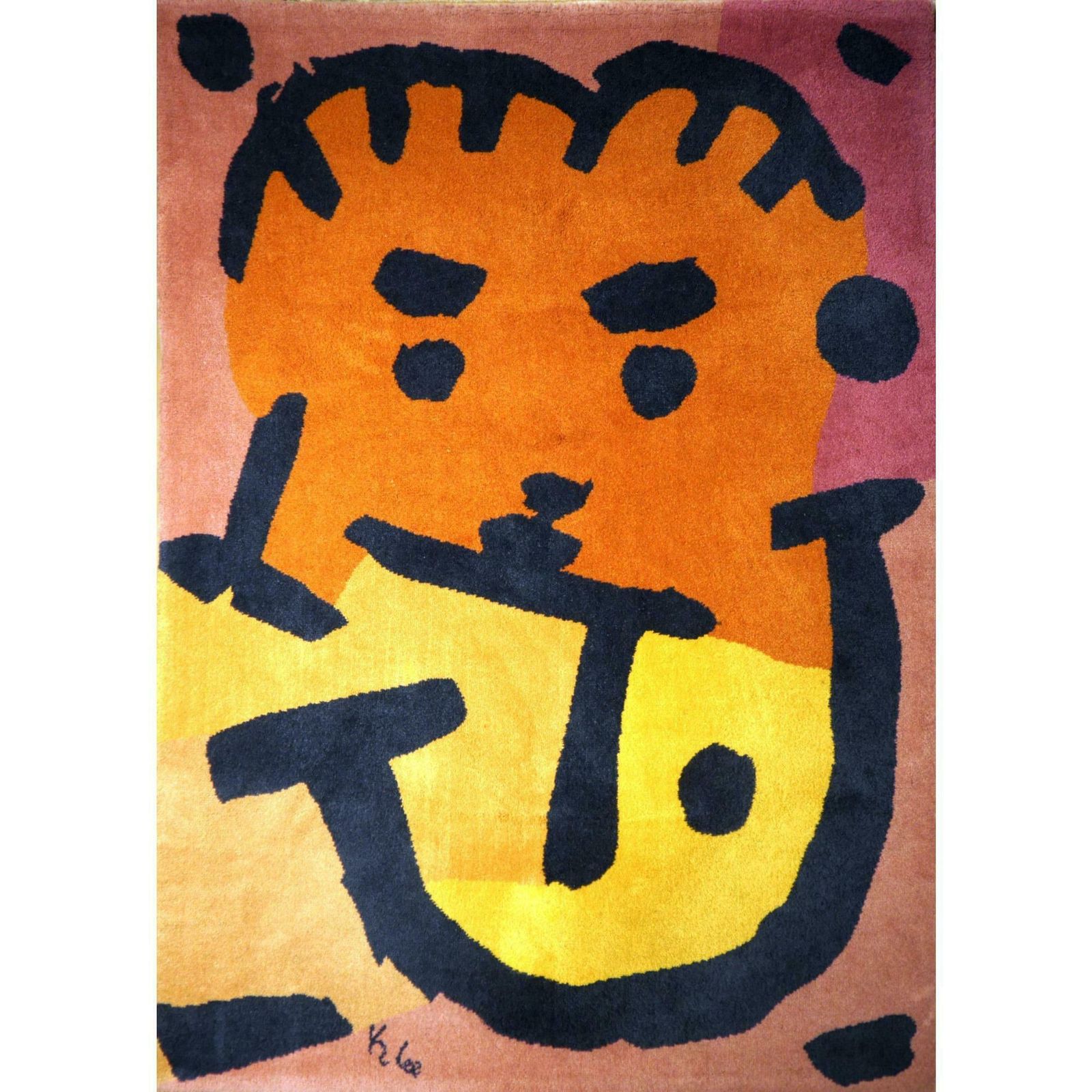 After Paul Klee Musiker Vintage Scandinavian Modern Rug