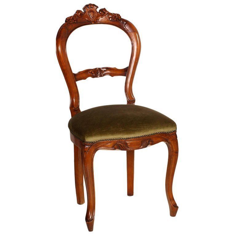 Early 20th Century Set Of Six Louis Philippe Chairs Hand Carved Blond Walnut photo furniture