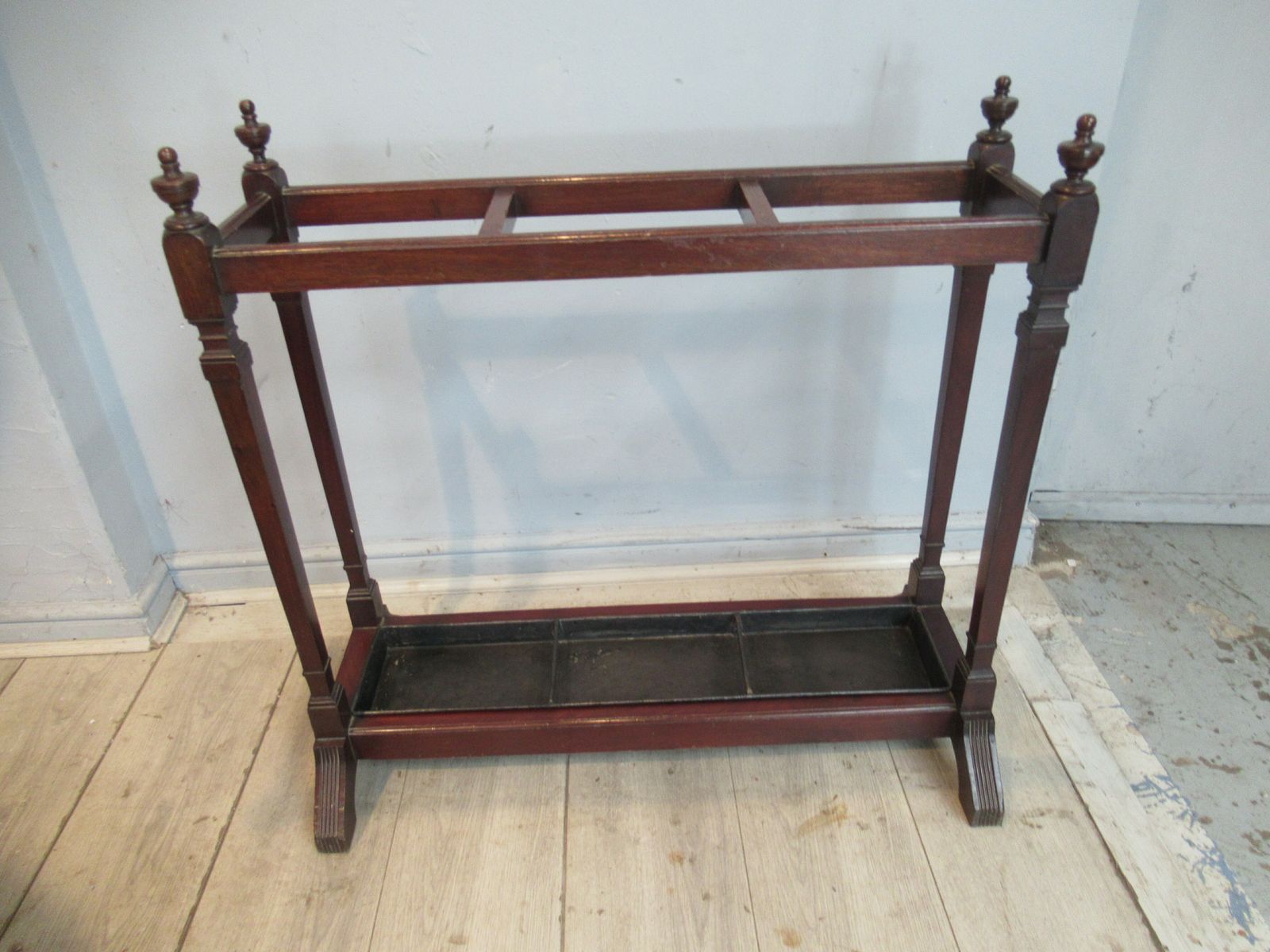 Late Victorian Mahogany  Walking Stick Stand photo furniture