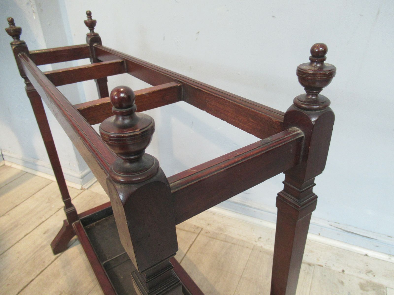 Late Victorian Mahogany  Walking Stick Stand photo vintage