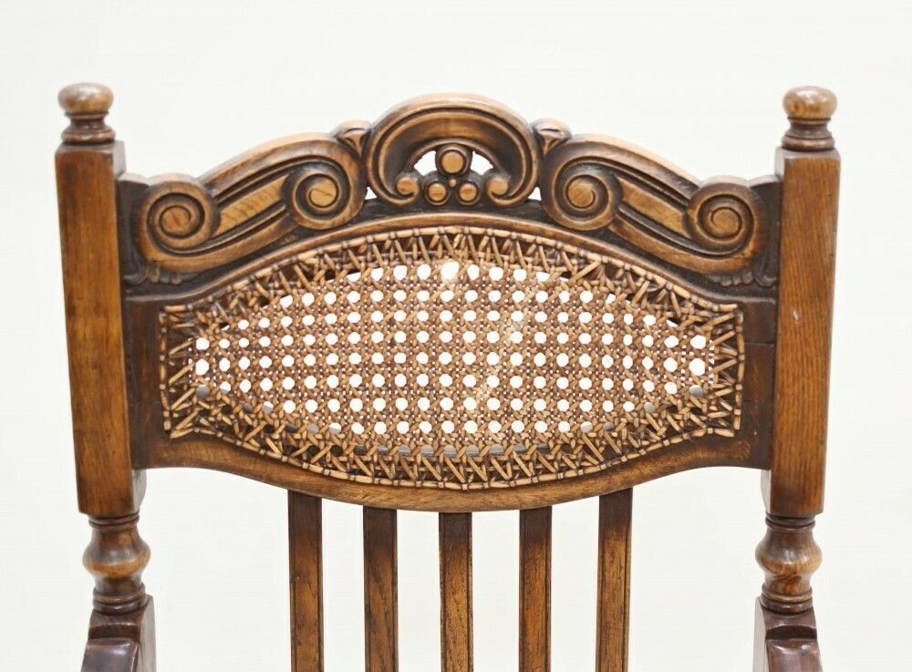Pair William And Mary Oak Chairs Barley Twist Farmhouse photo 775.0