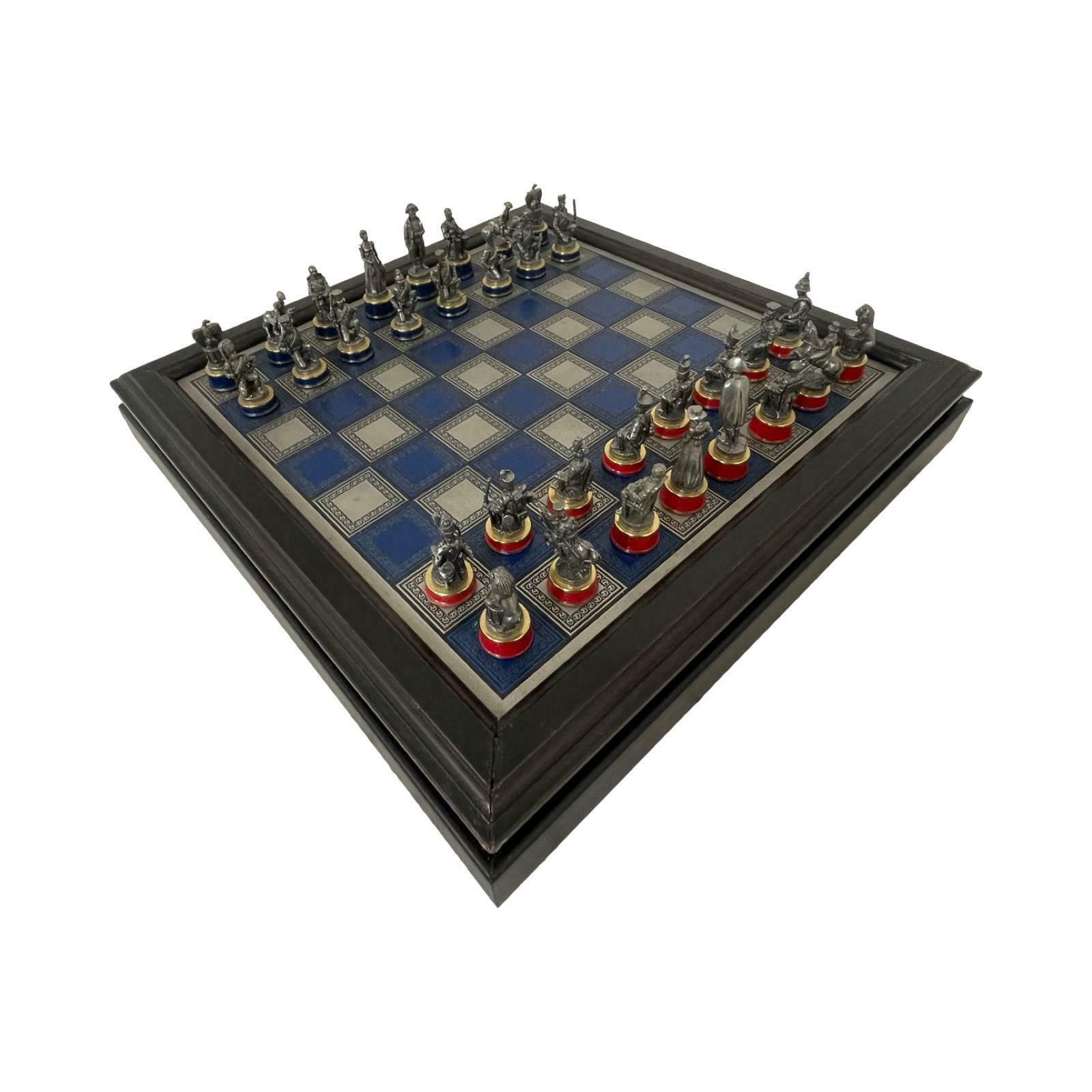 Franklin Mint   Chess Set   Battle Of Waterloo   Tin Pieces   Limited Edition photo Home Decor