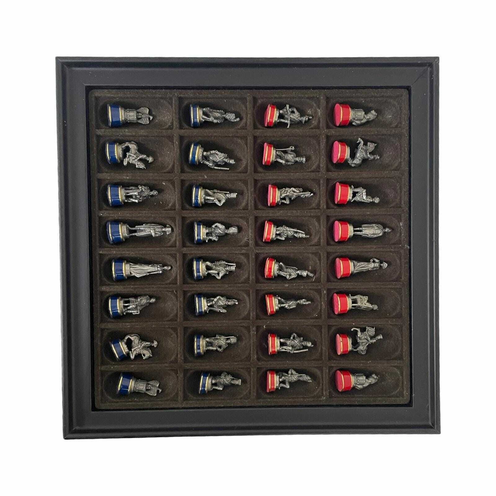 Franklin Mint   Chess Set   Battle Of Waterloo   Tin Pieces   Limited Edition photo vinterior