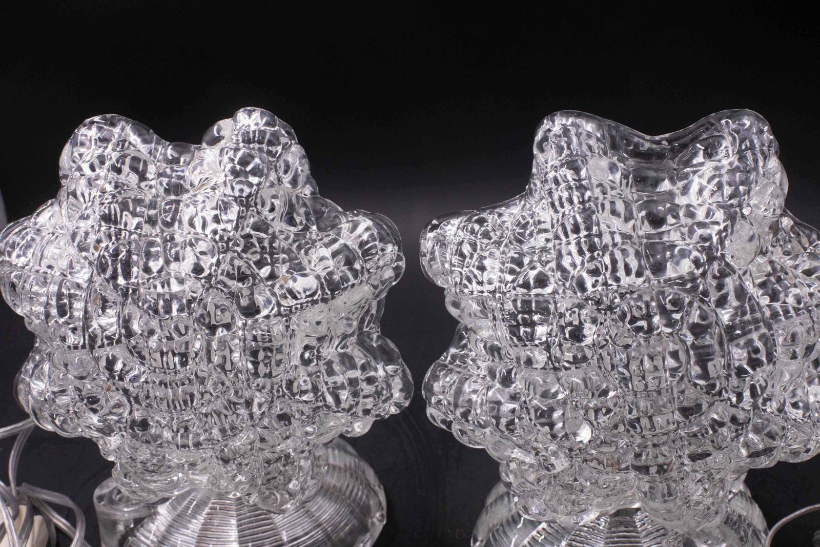 "Stars" Set Of 2 Art Decò Murano Glass Barovier E Toso Table Lamp, 1940 photo buy