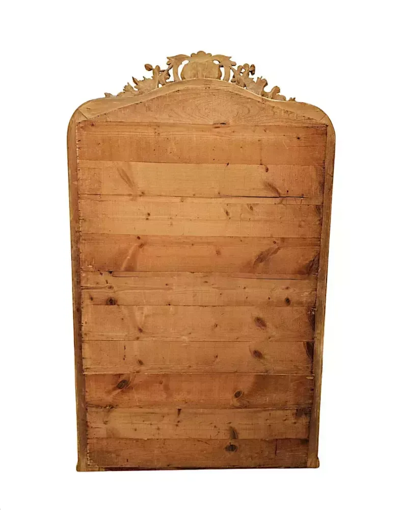 A Fabulous 19th Century Tall Giltwood Hall Mirror With Central Shell Cartouche photo 4957.3223