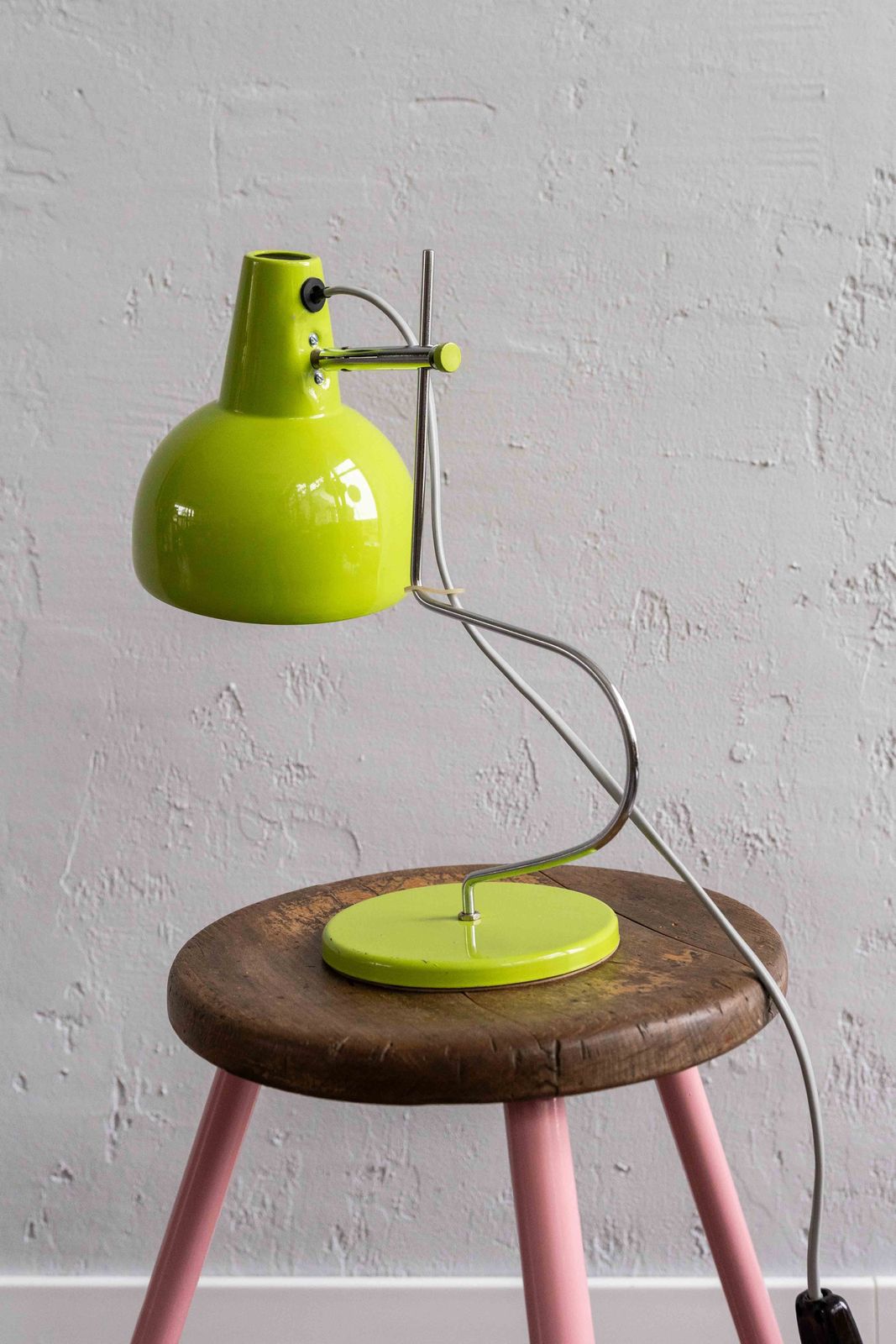 Vintage Green Czechoslovak Table Lamp By Lidokov, 1970s photo vinterior