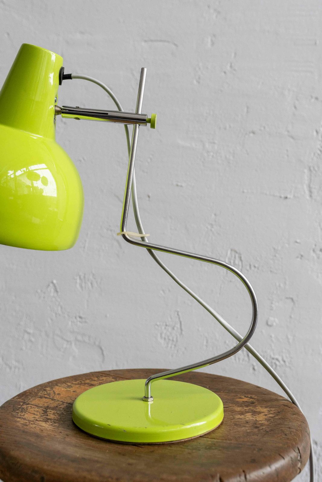 photo vinterior Vintage Green Czechoslovak Table Lamp By Lidokov, 1970s