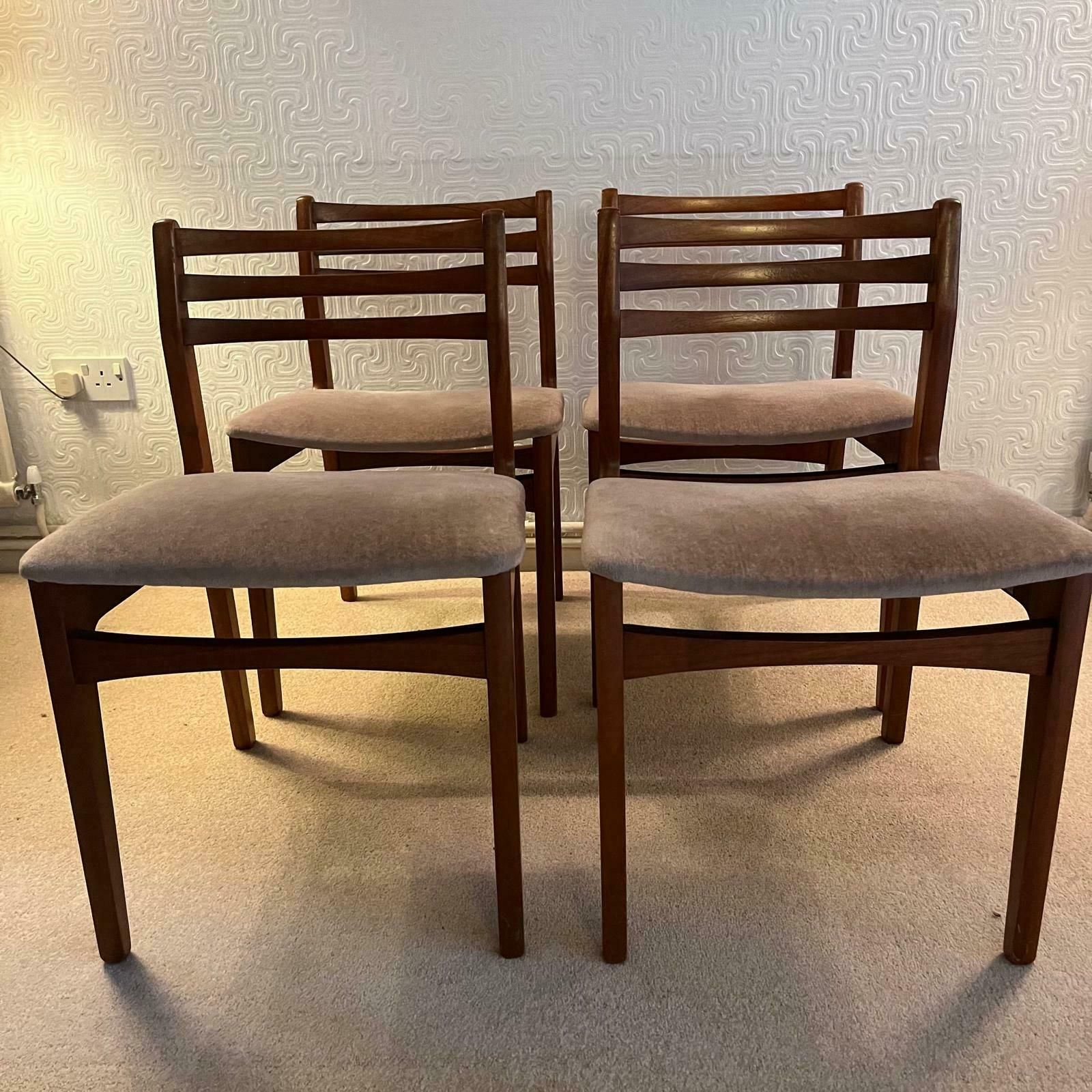 1970s Mid Century Teak Dining Chairs photo buy