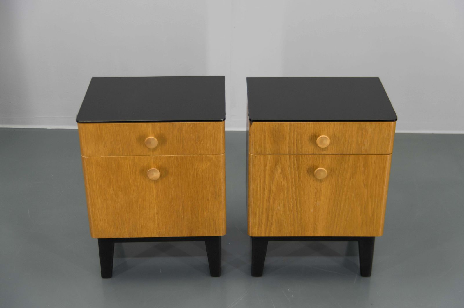 Set Of Two Night Stands By Halabala For Up Zavody, 1950s photo furniture