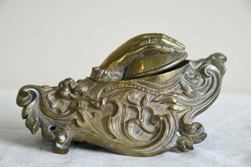 Antique French Brass Billiard Ball Return photo for sale