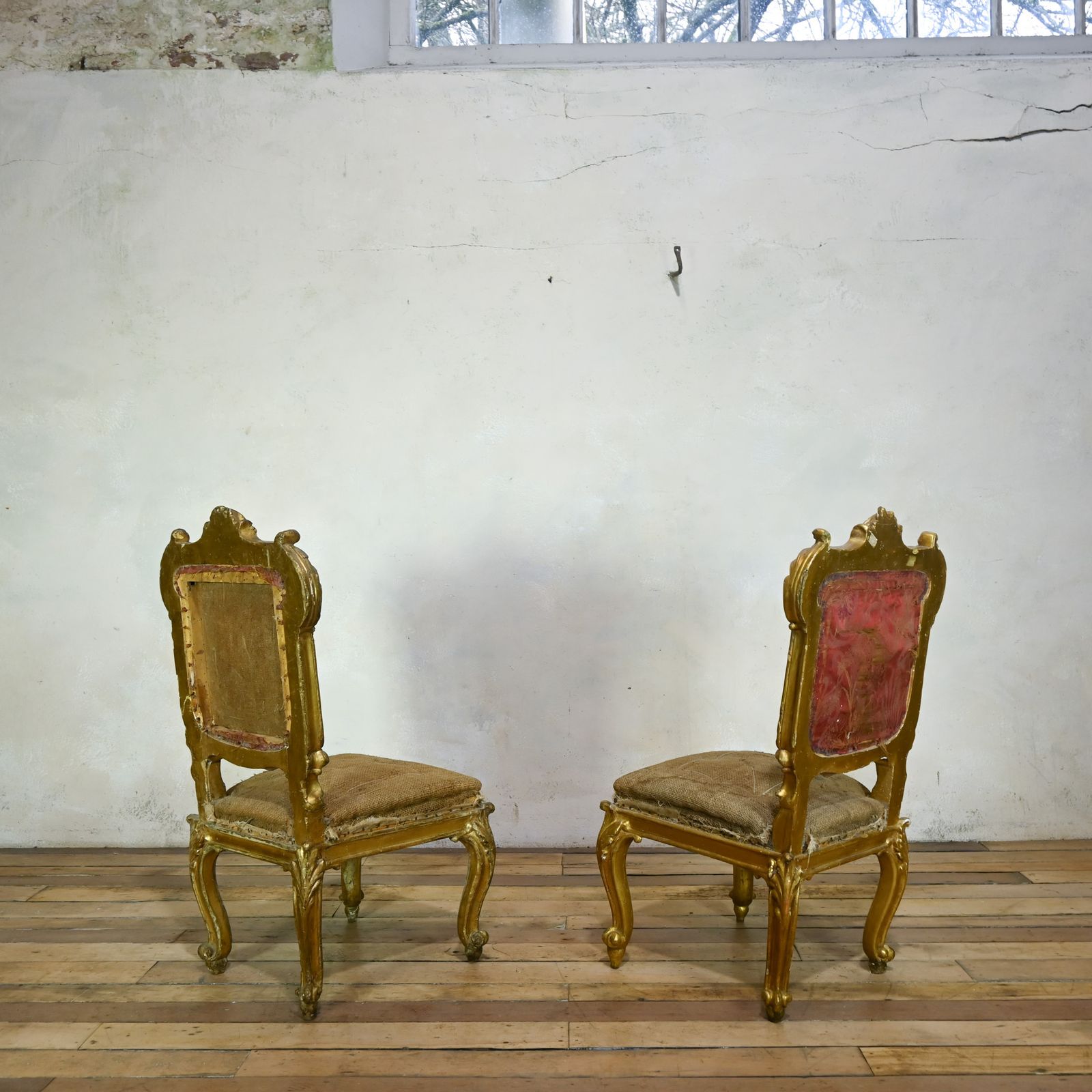 A Pair Of 18th Century North Italian Giltwood Side Chairs photo buy