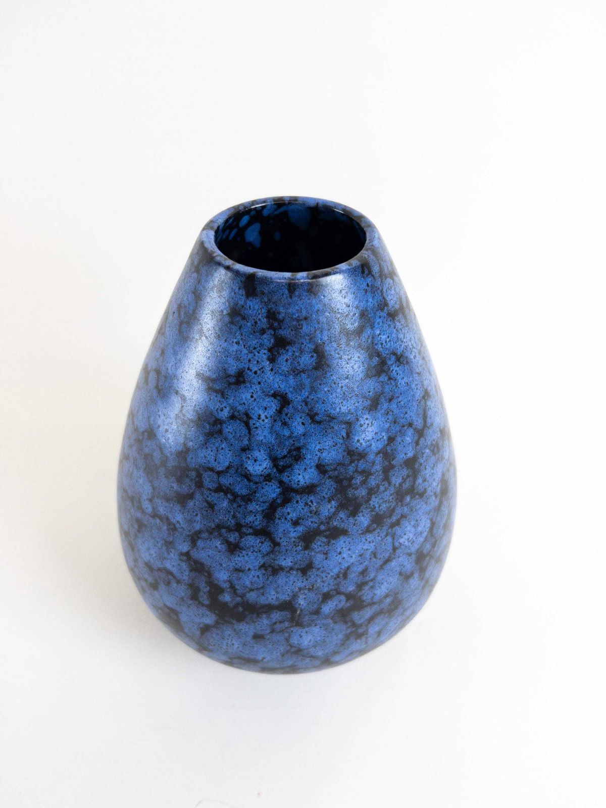 Simon Peter Gerz Ceramic Vase   Blue Black West German Pottery   Rare Sp Gerz Vase Form 1004/18 photo vinterior