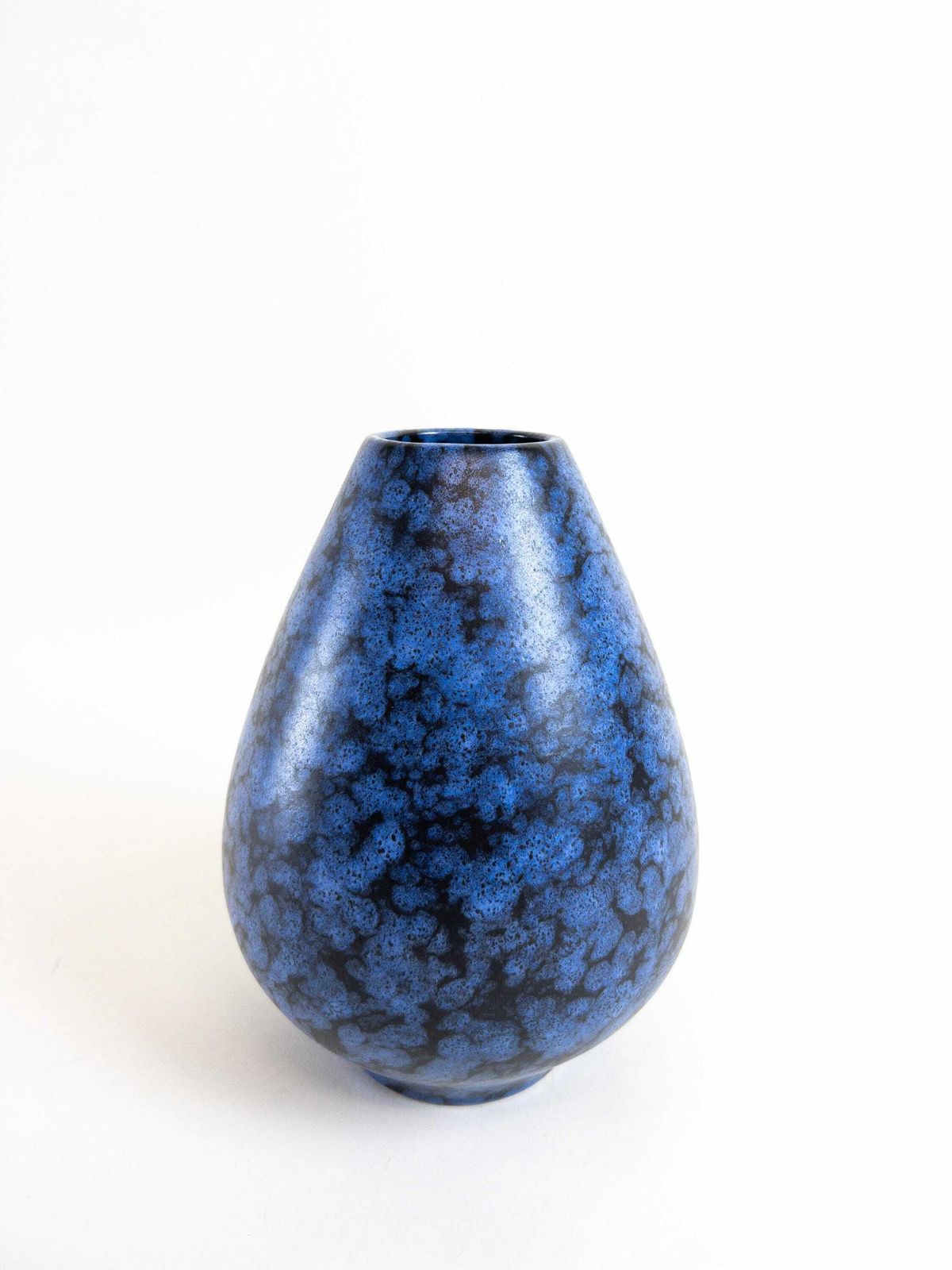 Simon Peter Gerz Ceramic Vase   Blue Black West German Pottery   Rare Sp Gerz Vase Form 1004/18 photo buy