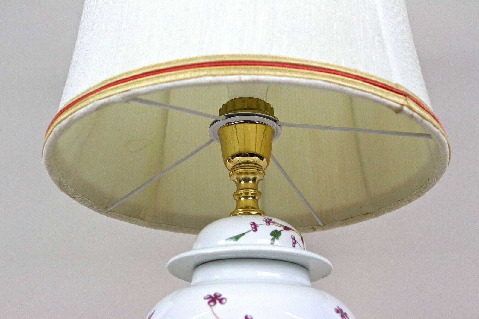 photo furniture Pair Of 20th Century Ceramic Table Lamps With Lampshades, Italy Ca. 1970s