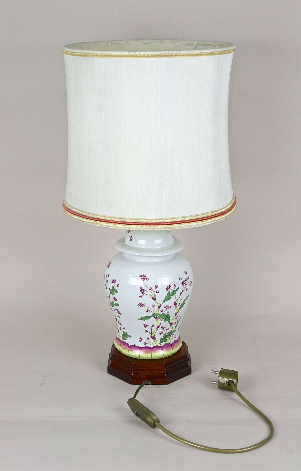 photo buy Pair Of 20th Century Ceramic Table Lamps With Lampshades, Italy Ca. 1970s